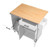  Kitchen Island Cart with Storage, 46.06 in Wide Mobile Rolling Storage Island on Swivel Wheels, wi E415-CFD1C3M10MKZIFL9W001V0