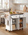  Kitchen Island Cart with Storage, 43.58 in Wide Mobile Rolling Storage Island on Swivel Wheels, wi E415-CFD2C4M09MKZBP5K7001V0