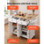  Kitchen Island Cart with Storage, 43.58 in Wide Mobile Rolling Storage Island on Swivel Wheels, wi E415-CFD2C4M09MKZBP5K7001V0