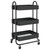  3-Tier Trolley Black 16.9"x13.4"x31.1" Steel A949-335865