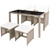  5 Piece Patio Dining Set with Cushions Poly Rattan Beige A949-42555