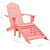  Patio Adirondack Chair with Ottoman Solid Fir Wood Pink A949-315867