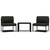  3 Piece Patio Sofa Set with Cushions Aluminum Anthracite A949-318307