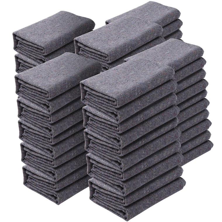  Moving Blankets, 72" x 54", 21 lbs/dz Weight, 24 Packs, Professional Recycled Cotton Packing Blank E415-DCBYT72X54INIXGUYV0