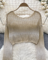 - Cropped Sweater
- Two Toned
- Lightweight Material
- Comes in 2 Colors

EA13903 SWTR TAN