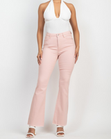 -Pink color
-Jean material
-Frayed bell bottoms
-Five pockets
-Mid rise & belt loops
-Zip fly w/ button closure

ISP3291 PANT PNK