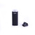 Black black disposable vape on a white background with the mouthpiece disassembled