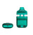An image of a green translucent Trio 3 disposable tank with a shot of the bottom as well. 