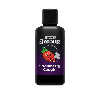 A bottle of Inspired Strawberry Cough, featuring a label with a strawberry illustration and text.