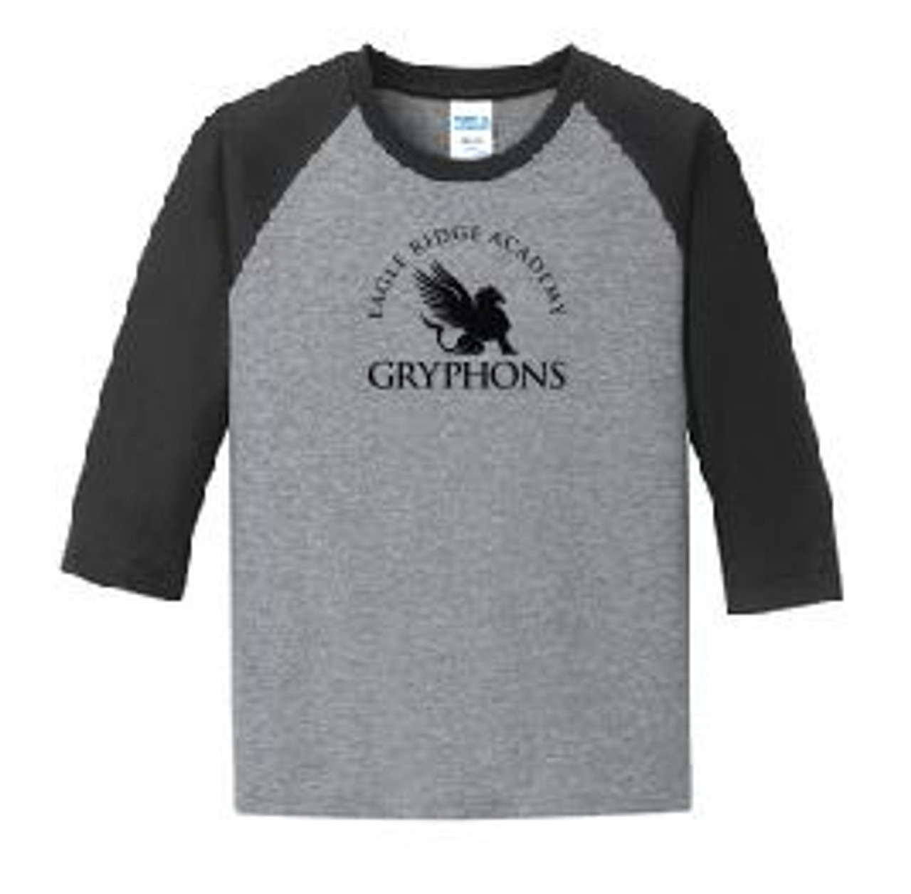 Raglan T-Shirt 3/4 Sleeve with Logo, Spirit Wear (1007