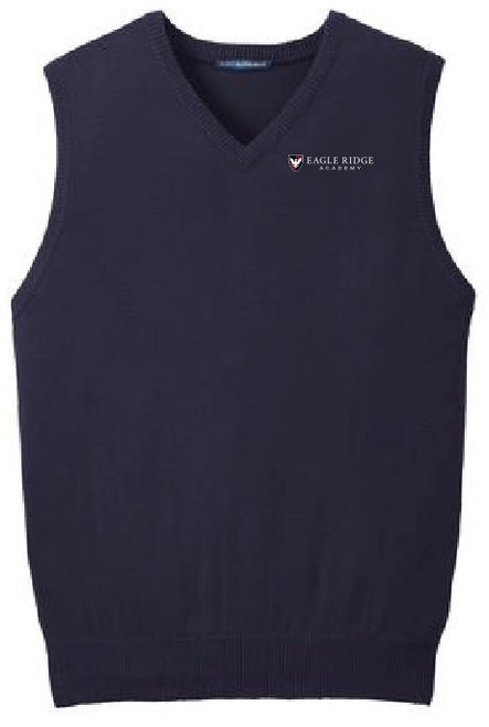 VNeck Sweater Vest with Logo, Staff Wear (1007)