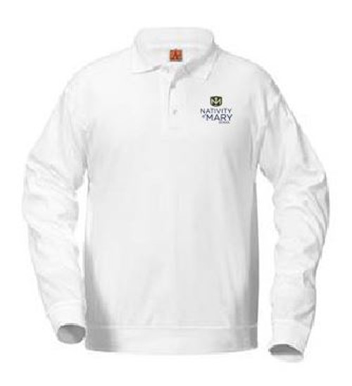 Polo Long Sleeve Banded Bottom with Logo (1013)