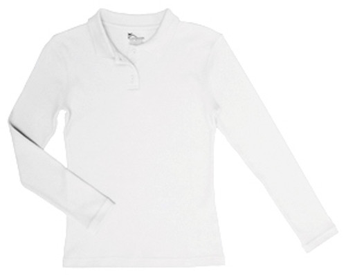 Girls Long Sleeve Fitted Interlock Polo (1005)