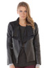 BORDEAUX LEATHER JACKET IN FRONT