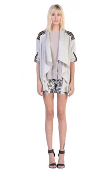 GUENIEVRE METALLIC JACKET | SILVER CLOUD