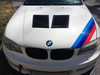 Race Louver BMW E82 RT track trim side pair car hood extractor is designed for street, high performance driving and track duty.