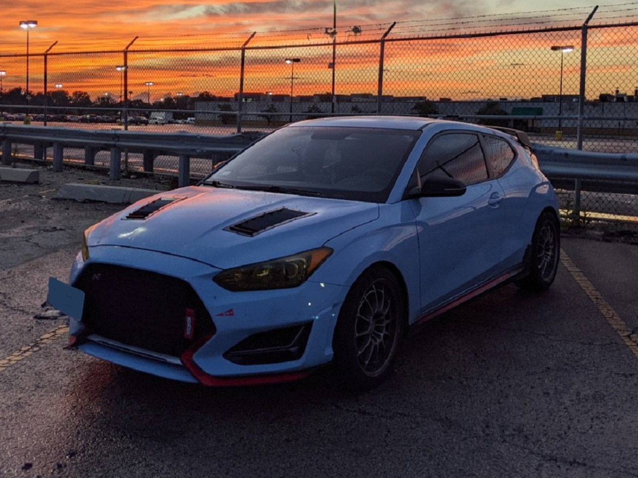 Race Louver Veloster RS trim mid pair car hood vent designed for street, high performance driving and light track duty.