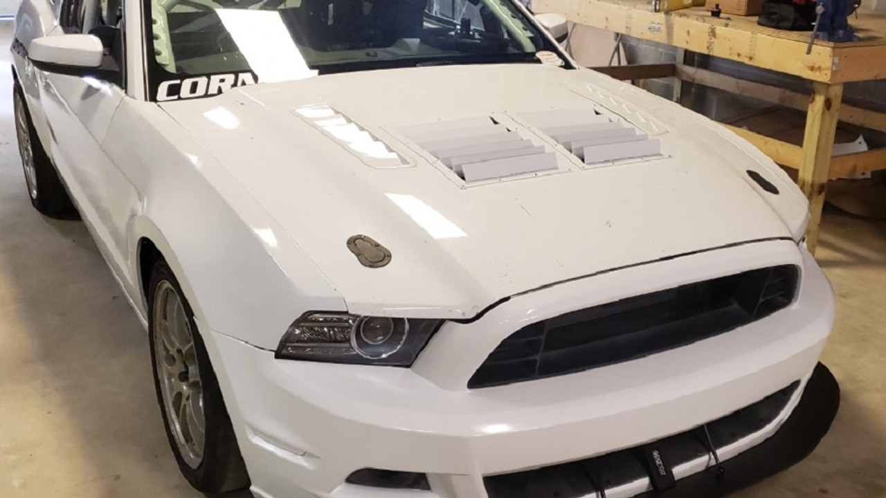 Race Louver Mustang RS trim center car hood vent designed for street, high performance driving and light track duty.