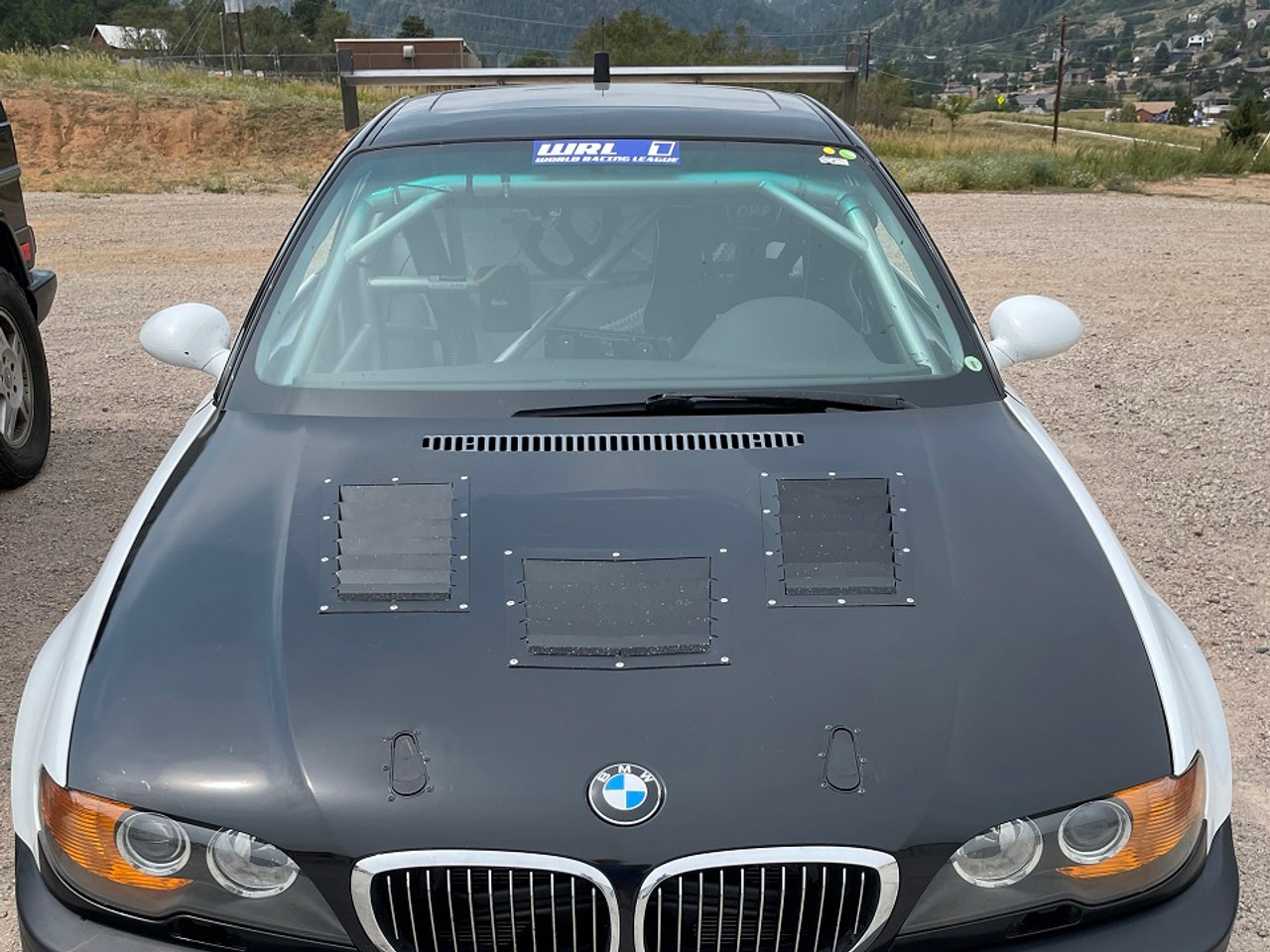 Race Louver BMW E46 RT track trim center car hood extractor is designed for street, high performance driving and track duty.