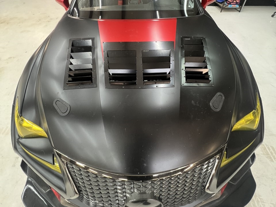 Race Louvers - Lexus RC-F RS Trim Hood Extractor Kit