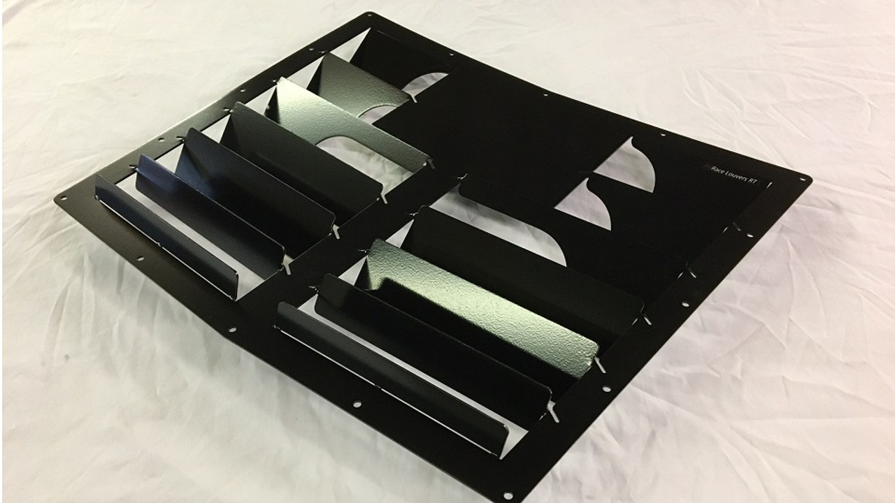 Race Louver RT trim center car hood extractor is designed for street, high performance driving and track duty