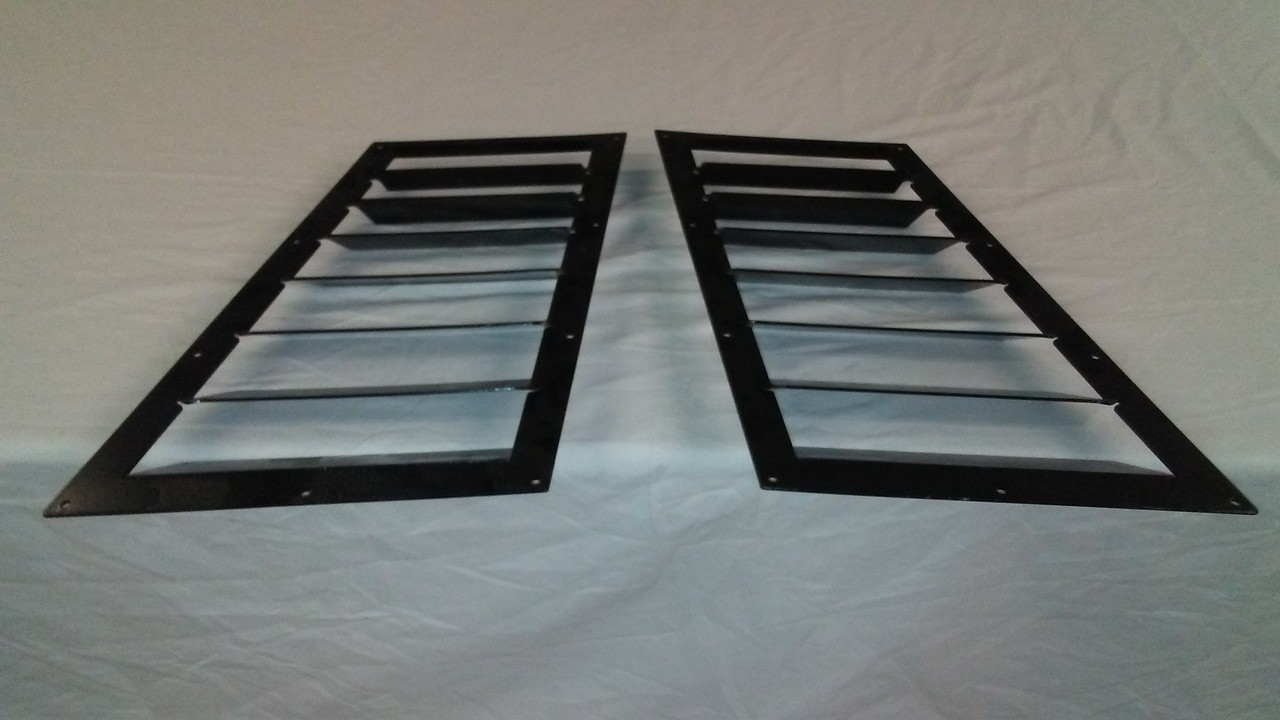 Race Louver RS trim mid pair car hood vent designed for street, high performance driving and light track duty.