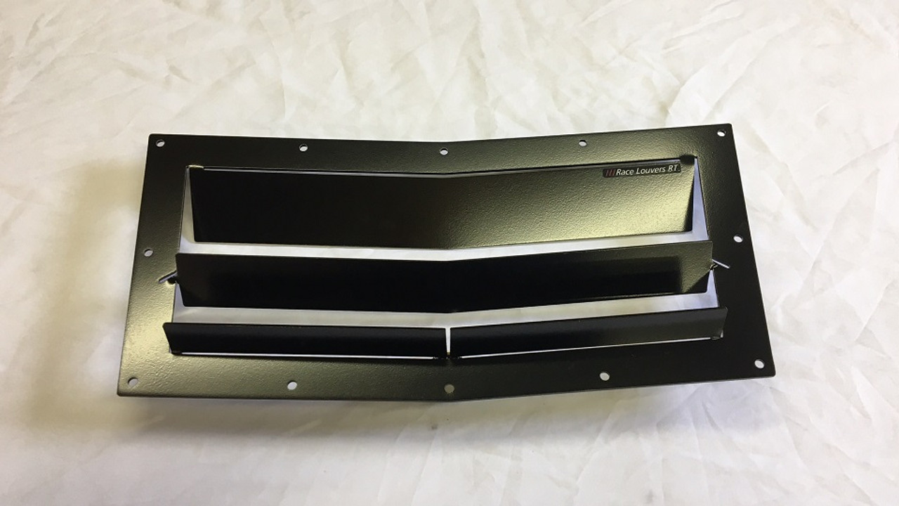 Race Louver RT trim center car hood vent designed for street, high performance driving and light track duty.