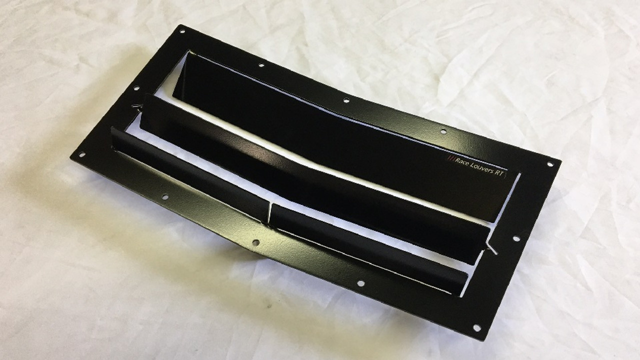 Race Louver RT trim center car hood vent designed for street, high performance driving and light track duty.