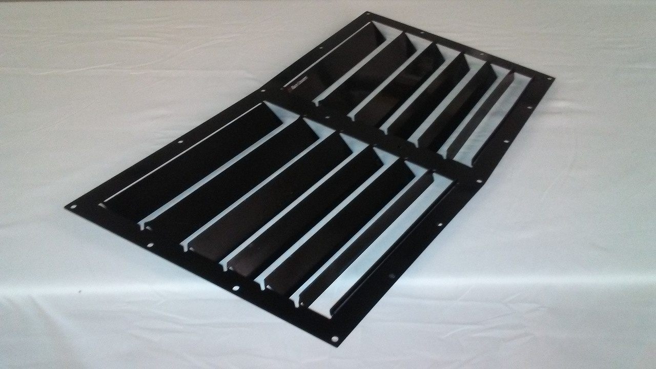 Race Louver center car hood vent designed for street, high performance driving and light track duty.