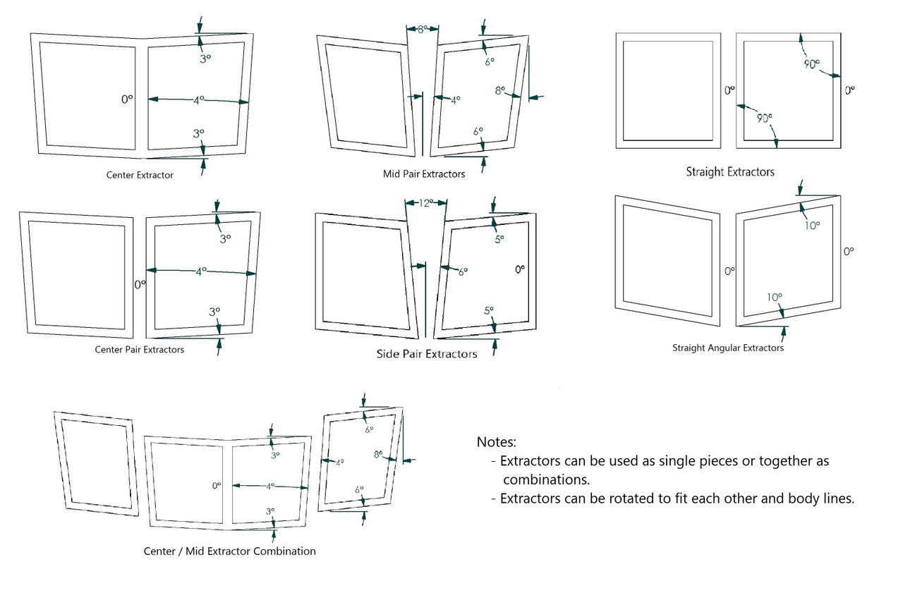 Mustang GT '24-25  Center Hood Louvers, RT Track Trim