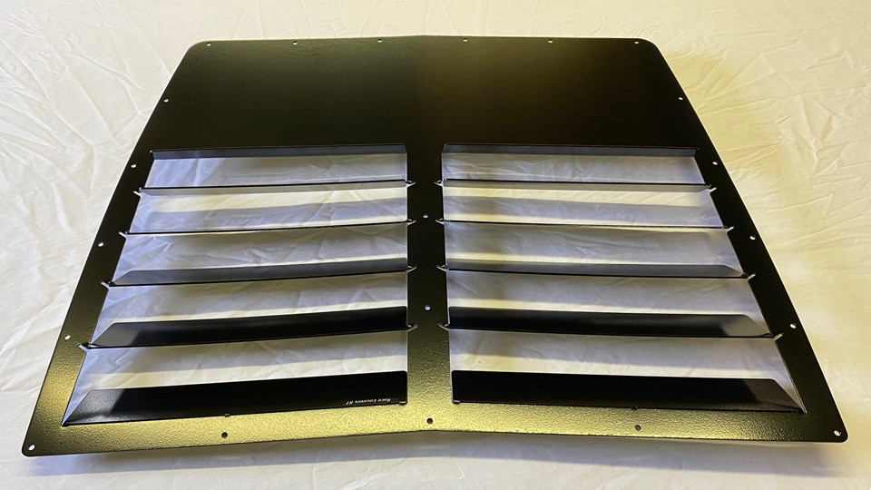 Race Louver RT trim center car hood extractor is designed for street, high performance driving and track duty.