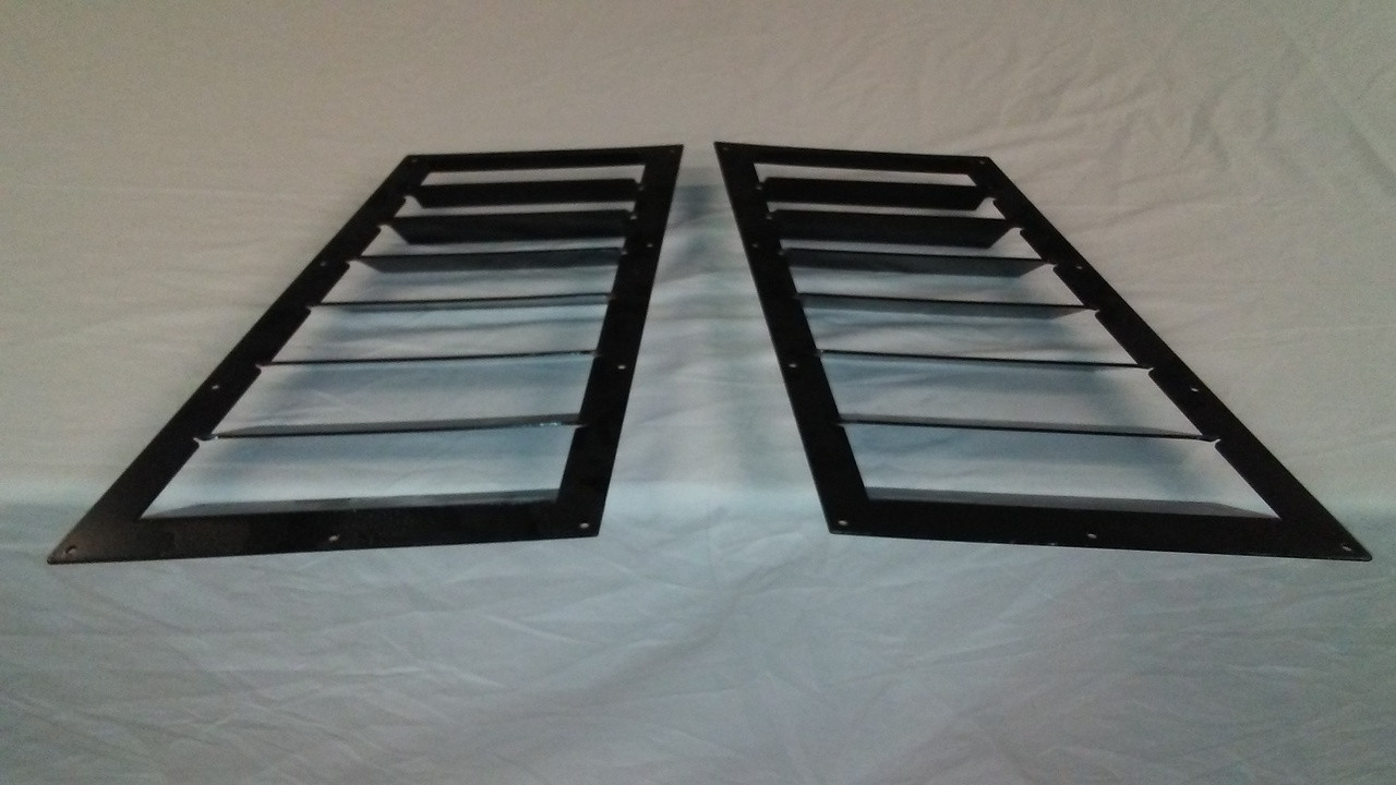 Race Louver NASA ST3-6 trim mid pair car hood vent designed to meet class rules while maximizing performance.