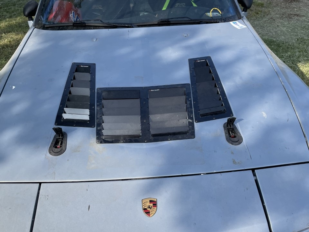 Race Louvers Porsche 924/944 RX extreme trim center racing heat extractor is designed for high performance driving, auto cross and track duty.