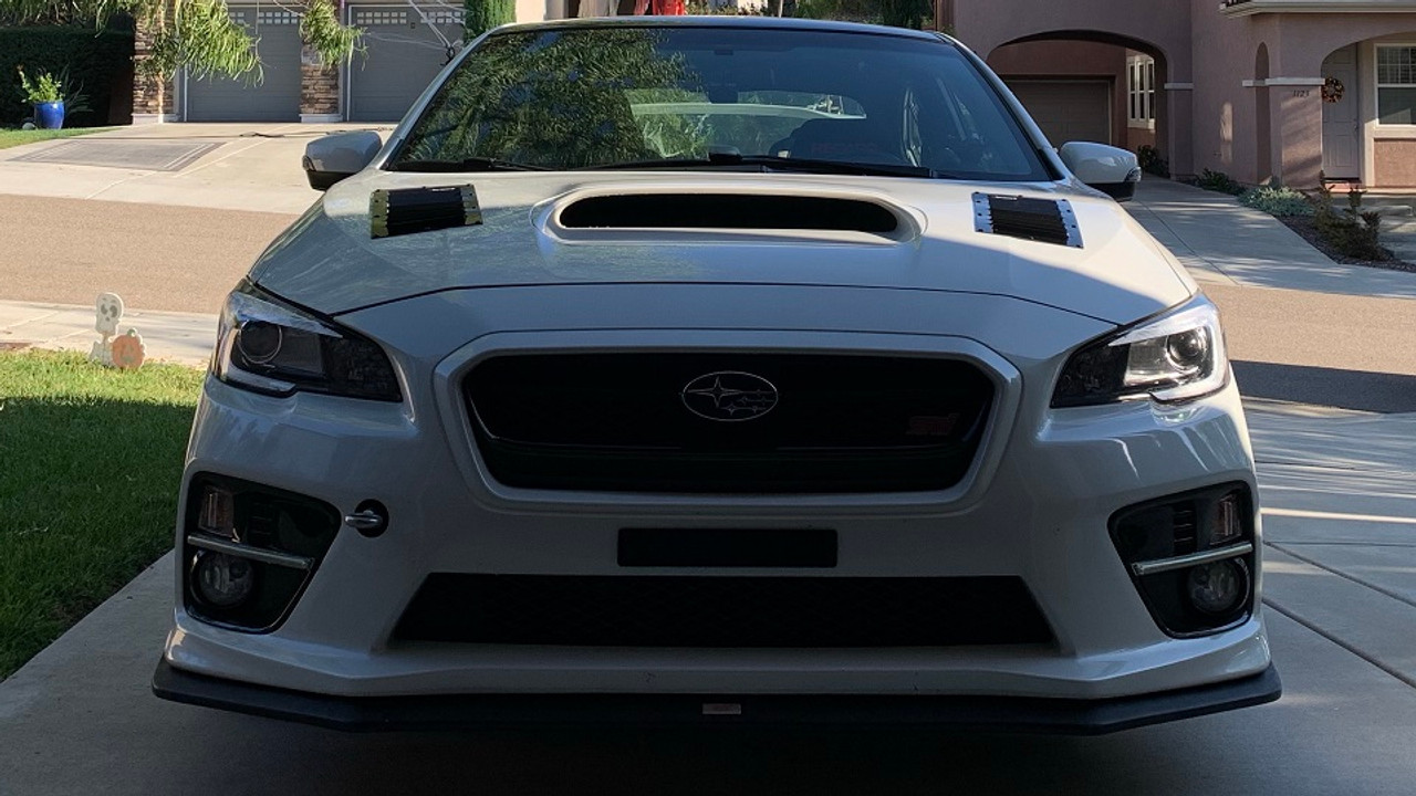 Race Louver WRX RS trim straight angular pair car hood vent designed for street, high performance driving and light track duty.