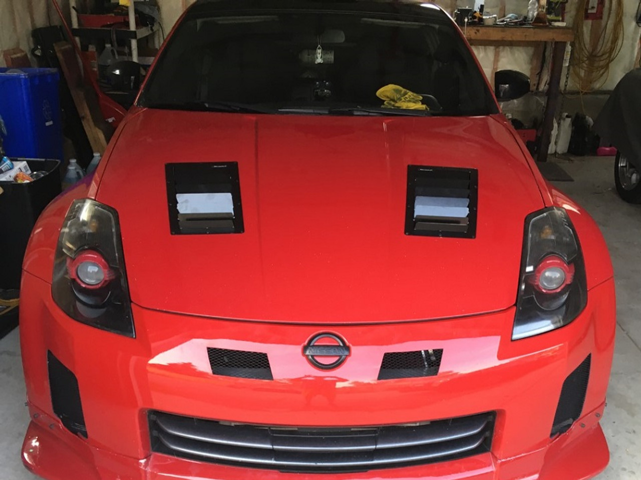 Race Louver 350Z Nasa ST/TT3-6 Spec mid pair car hood vent designed for street, high performance driving and light track duty.