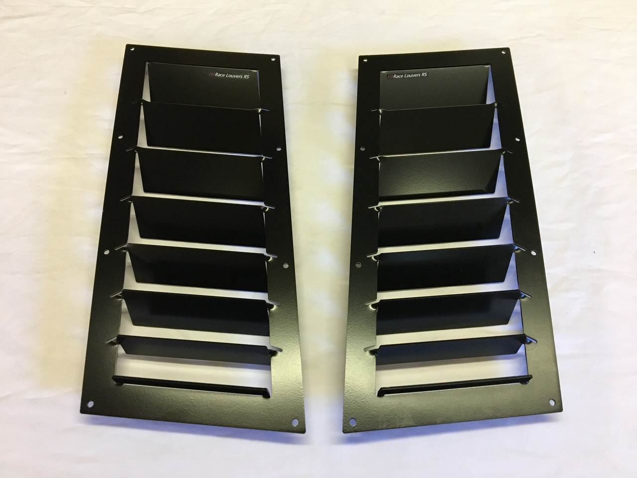 Race Louver RX7 86-91 RS trim straight angular pair car hood vent designed for street, high performance driving and light track duty.