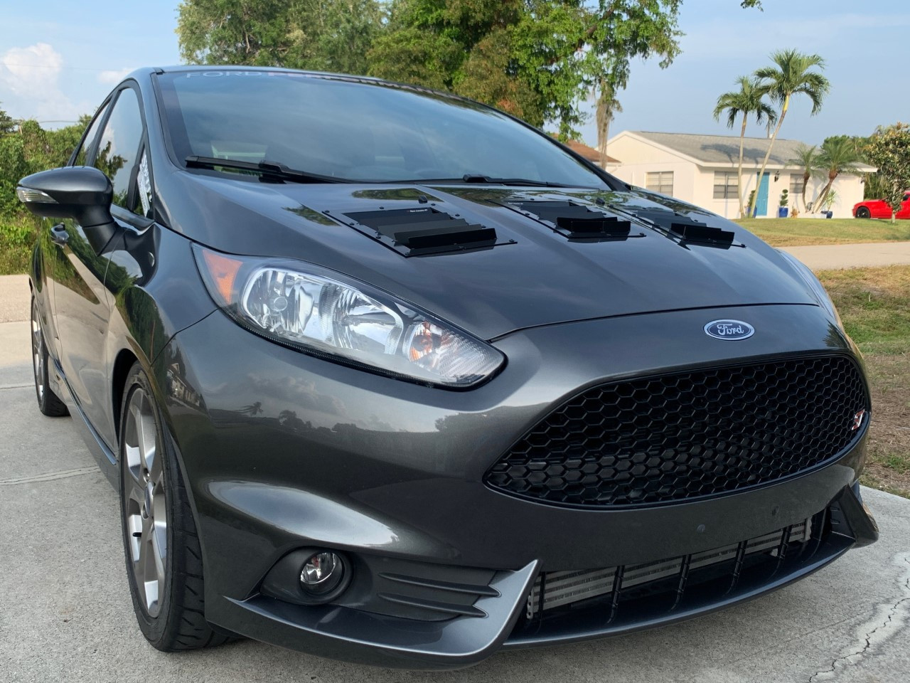 Race Louver Fiesta ST RT trim center car hood vent designed for street, high performance driving and light track duty.