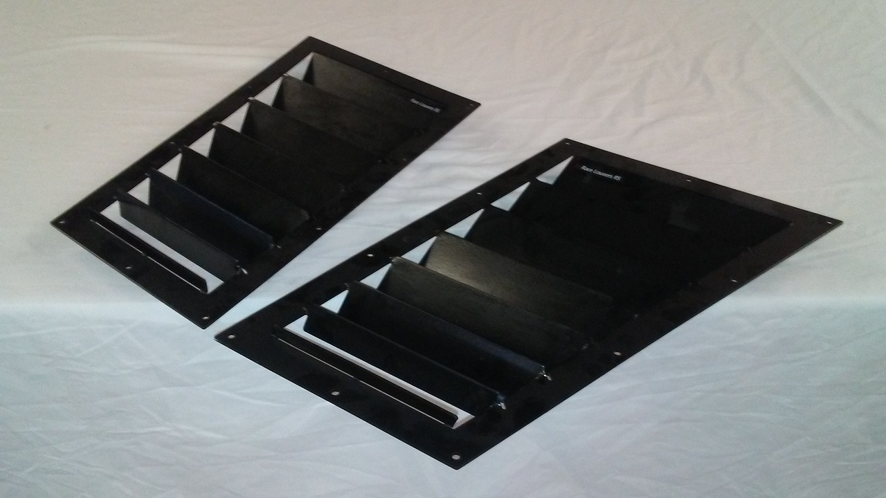 Race Louver RT track trim mid pair car hood vent designed for street, high performance driving and light track duty.