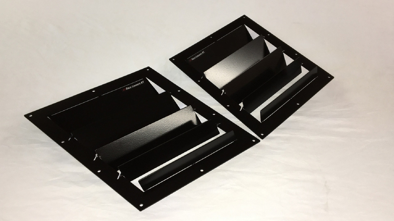Race Louver RT trim middle pair car hood vent designed for street, high performance driving and light track duty.