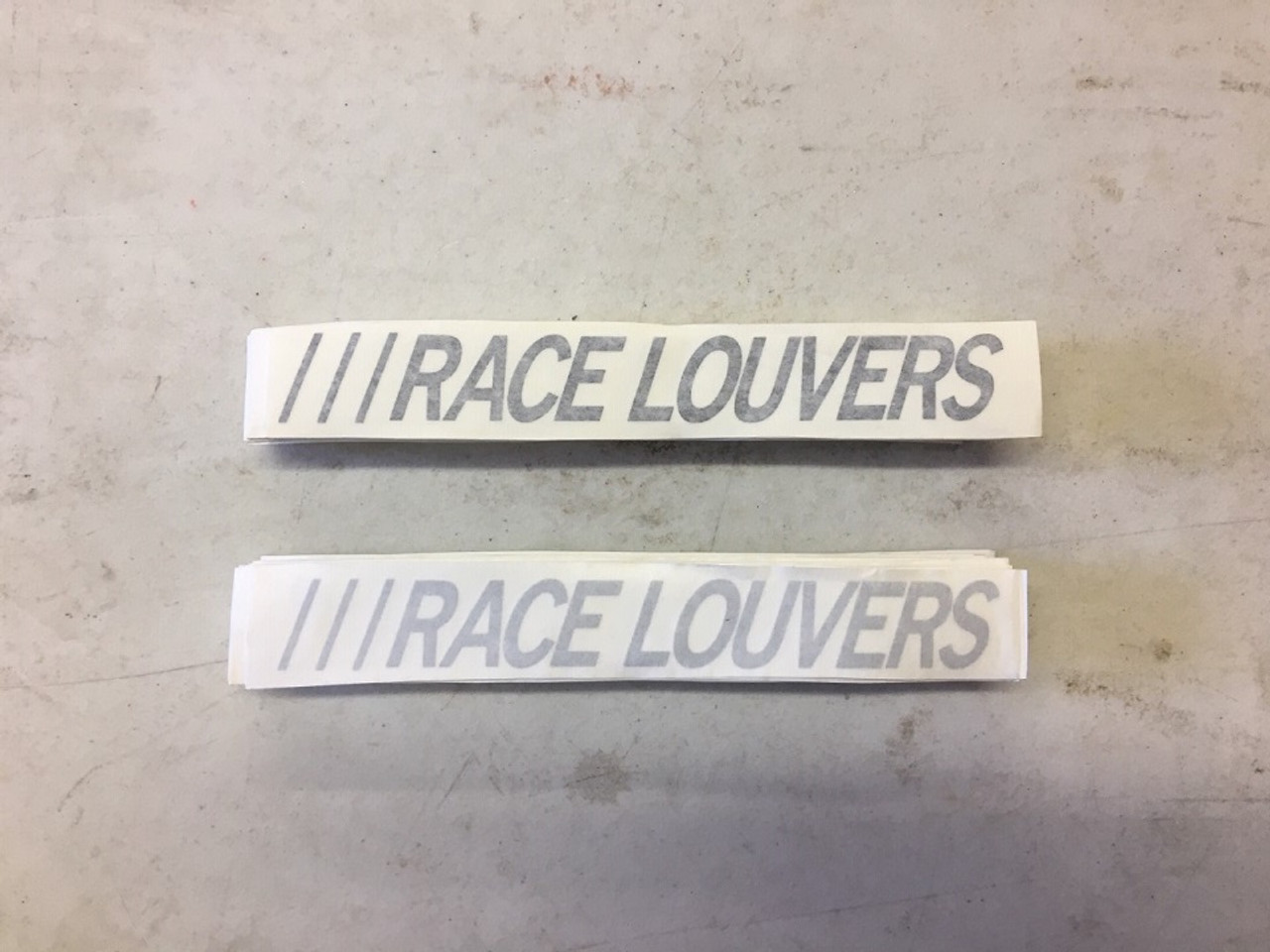 Race Louver Decals - 1"x8" Black