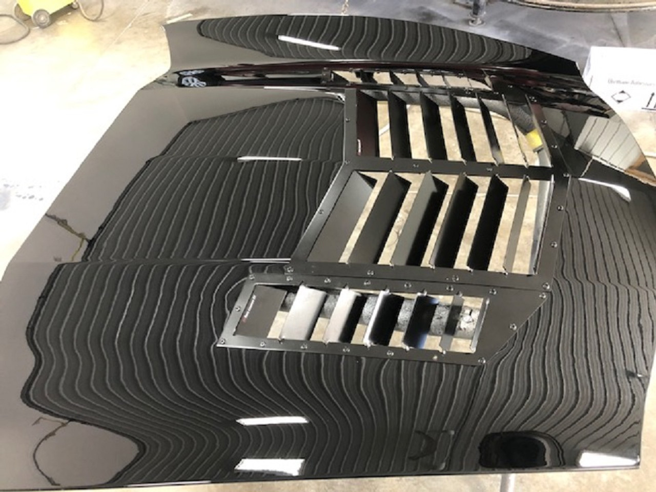 Race Louver C7 Corvette RT Track Trim center car hood extractor is designed for street, high performance driving and track duty