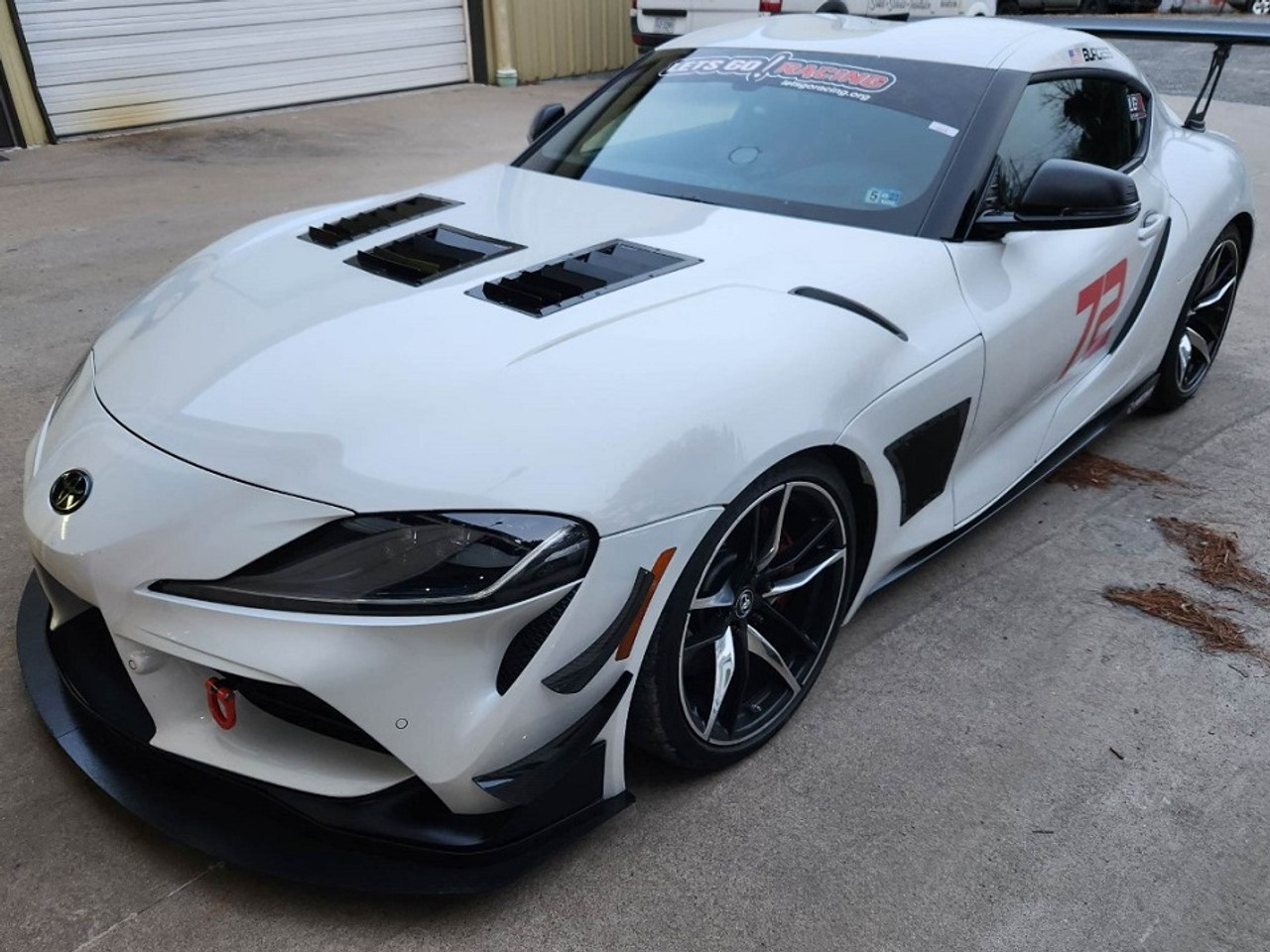 Race Louver Supra RS street trim mid pair car hood vent designed for street, high performance driving and light track duty.