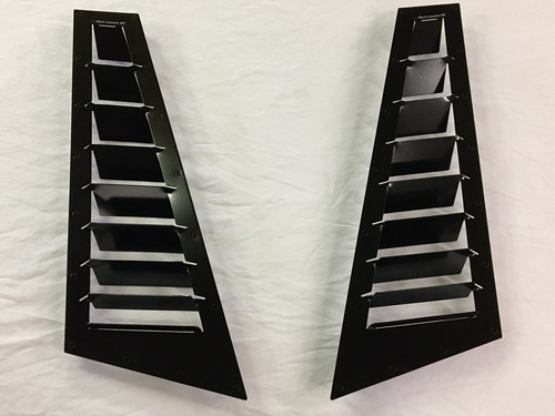 Race Louvers Fender Louvers designed to increase engine and brake cooling while increasing front downforce