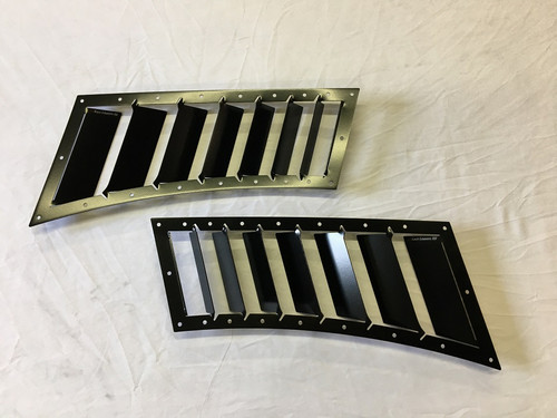 Race Louvers Fender Louvers designed to increase engine and brake cooling while increasing front downforce Race Louvers Fender Louvers designed to increase engine and brake cooling while increasing front downforce