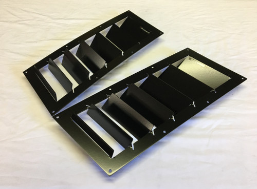 Race Louver RT trim straight angular pair car hood extractor is designed for street, high performance driving and track duty.