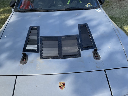Race Louver Porsche 924/944 RS street trim side hood vent designed for street, high performance driving and light track duty.