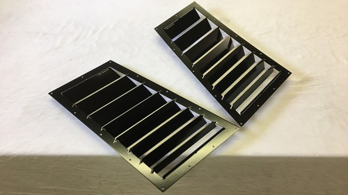 Race Louver RS street trim mid pair hood vent designed for street, high performance driving and light track duty