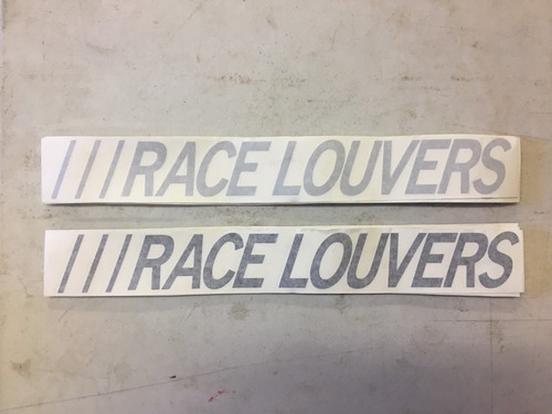 Race Louver Decals - 2"x16" Black