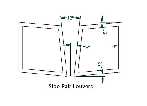 Nissan Silvia '89-94 / '99-01 Side Hood Louver Pair, RX Extreme Trim