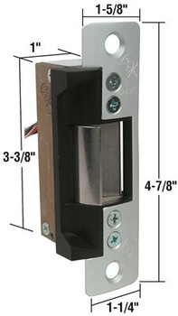 strike opening 5/8"x1-7/16 x 1/2" Deep 1.1/4 x 4.7/8 " Face plate strike opening 5/8"x1-7/16 x 1/2" Deep 1.1/4 x 4.7/8 " Face plate
